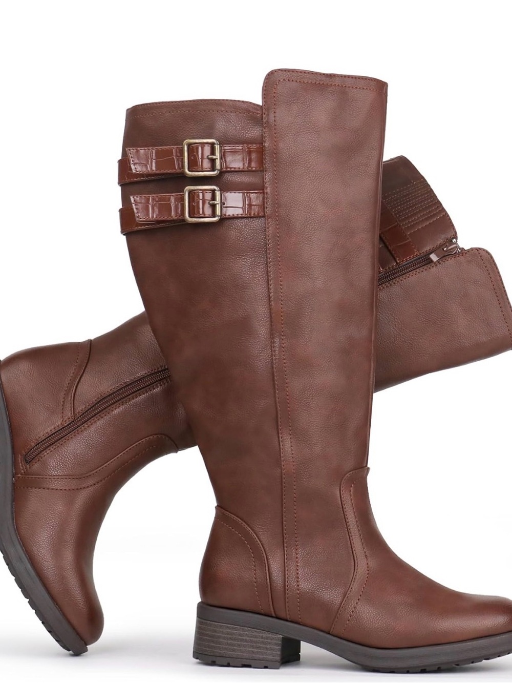 Classic Knee-High Brown Riding Boots